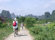 biking along yangshuo countryside