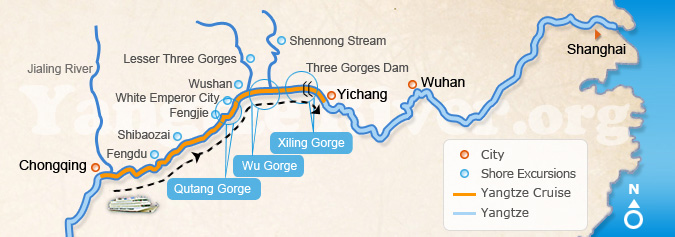 Downstrream: Chongqing > Yichang