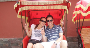 Hop on a rickshaw in Hutong area