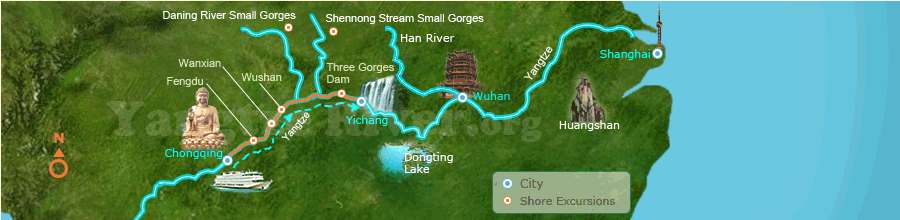 Yangtze Cruise Map